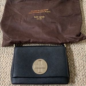 KATE SPADE/Sally Newbury Lane navy crossbody.
